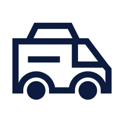 Campervan icon, Sharp Line style