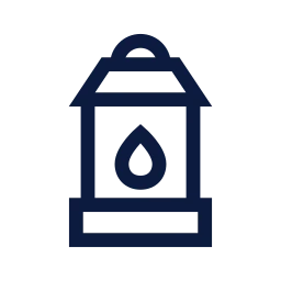 Camping lantern icon, Sharp Line style