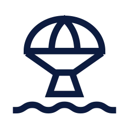 Capsule splashdown icon, Sharp Line style