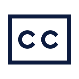 Captions icon, Sharp Line style