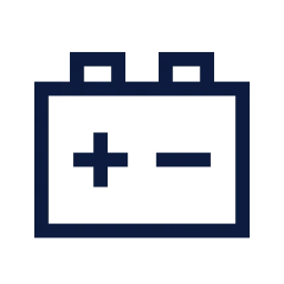 Car battery icon, Sharp Line style