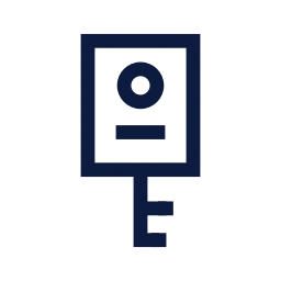 Car key icon, Sharp Line style