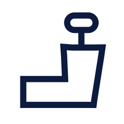 Car seat icon, Sharp Line style