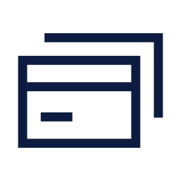 Cards stack icon, Sharp Line style