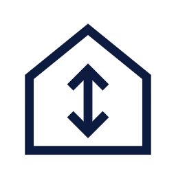 Ceiling height icon, Sharp Line style