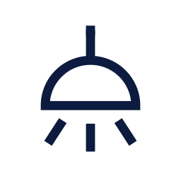Ceiling light icon, Sharp Line style