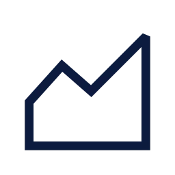 Chart area icon, Sharp Line style