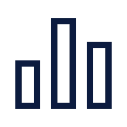 Chart bar icon, Sharp Line style