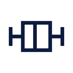 Chart boxplot icon, Sharp Line style
