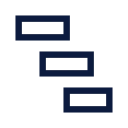 Chart gantt icon, Sharp Line style