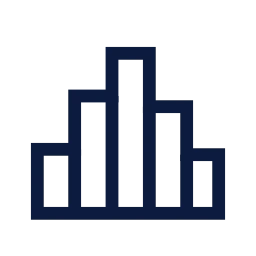 Chart histogram icon, Sharp Line style