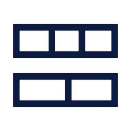 Chart percent stacked icon, Sharp Line style