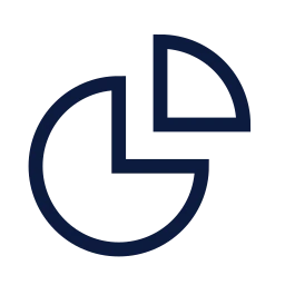 Chart pie icon, Sharp Line style