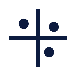 Chart quadrant icon, Sharp Line style