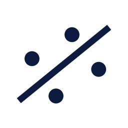 Chart trendline icon, Sharp Line style