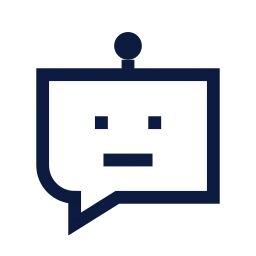 Chat bot icon, Sharp Line style