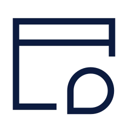 Chatbot widget icon, Sharp Line style