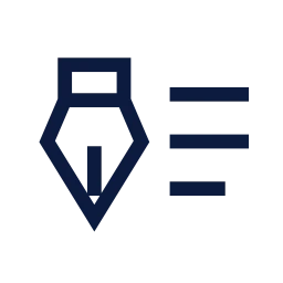 Copywriting icon, Sharp Line style