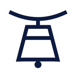 Cow bell icon, Sharp Line style