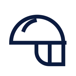 Cricket helmet icon, Sharp Line style