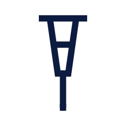 Crutch icon, Sharp Line style
