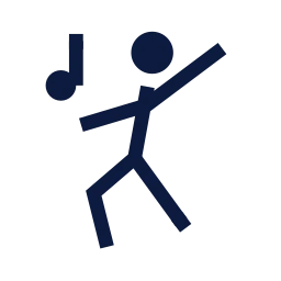 Dance workout icon, Sharp Line style