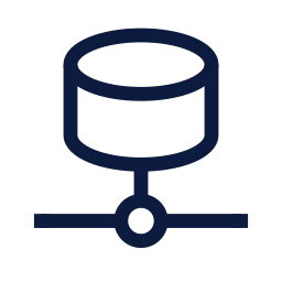 Database network icon, Sharp Line style