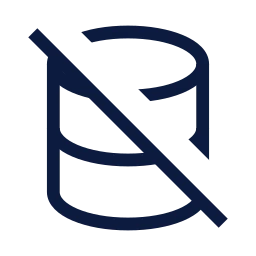 Database off icon, Sharp Line style