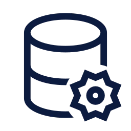 Database settings icon, Sharp Line style