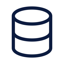 Database icon, Sharp Line style