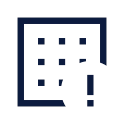 Dataset alert icon, Sharp Line style