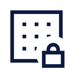 Dataset lock icon, Sharp Line style