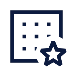 Dataset star icon, Sharp Line style