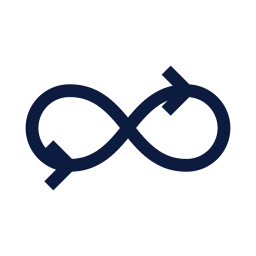 Devops loop icon, Sharp Line style