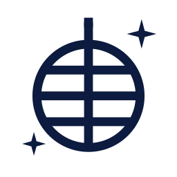 Disco ball icon, Sharp Line style