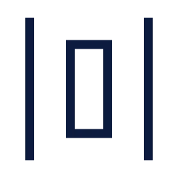Distribute horizontal icon, Sharp Line style