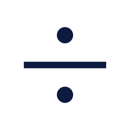 Divide icon, Sharp Line style