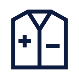 Doctor coat icon, Sharp Line style