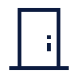 Door lock icon, Sharp Line style