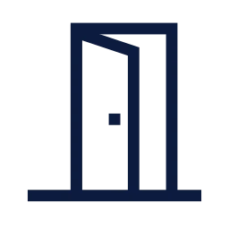 Door open icon, Sharp Line style