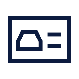 Driving licence icon, Sharp Line style