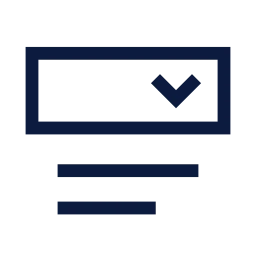 Dropdown icon, Sharp Line style