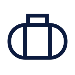 Duffel bag icon, Sharp Line style