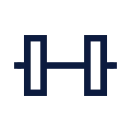 Dumbbell icon, Sharp Line style