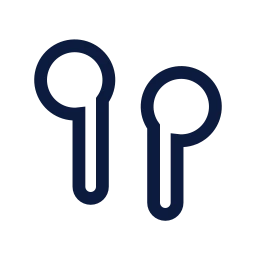 Earbuds icon, Sharp Line style