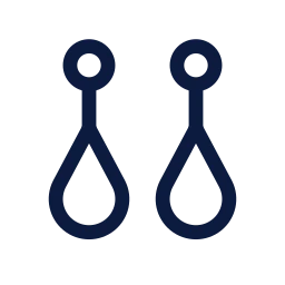 Earrings icon, Sharp Line style