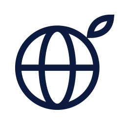 Earth leaf icon, Sharp Line style