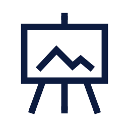 Easel icon, Sharp Line style