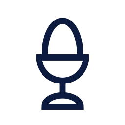 Egg cup icon, Sharp Line style