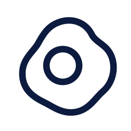 Egg fried icon, Sharp Line style